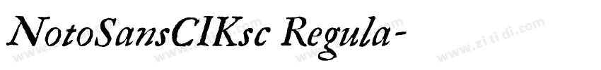 NotoSansCIKsc Regula字体转换